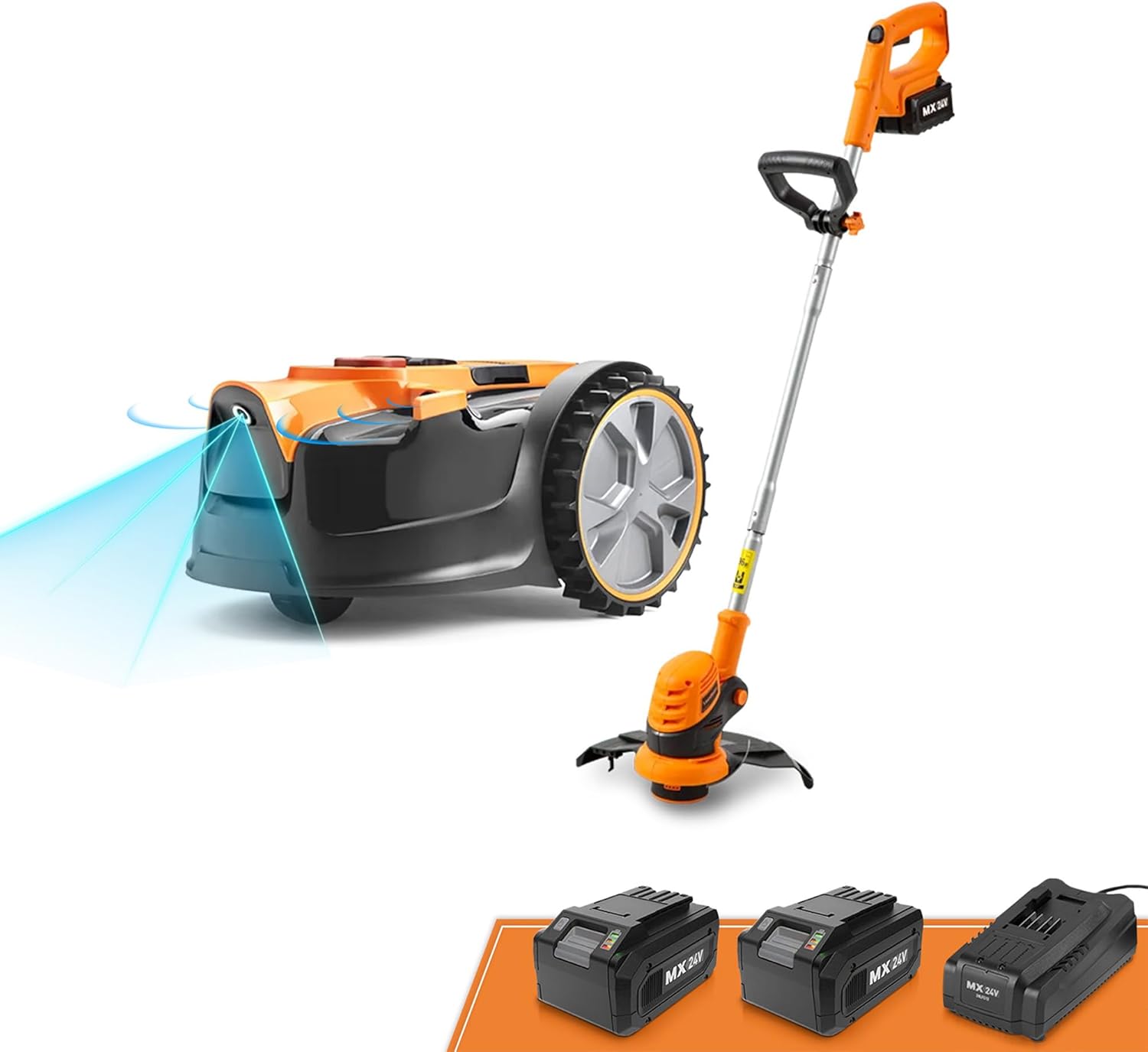 LawnMaster OcuMow™ 24V kabelloser Roboter-Rasenmäher & Trimmer