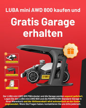 MAMMOTION LUBA mini AWD 800, 800m², Ohne Kabel, NetRTK+Vision, 4G, 80% Steigung