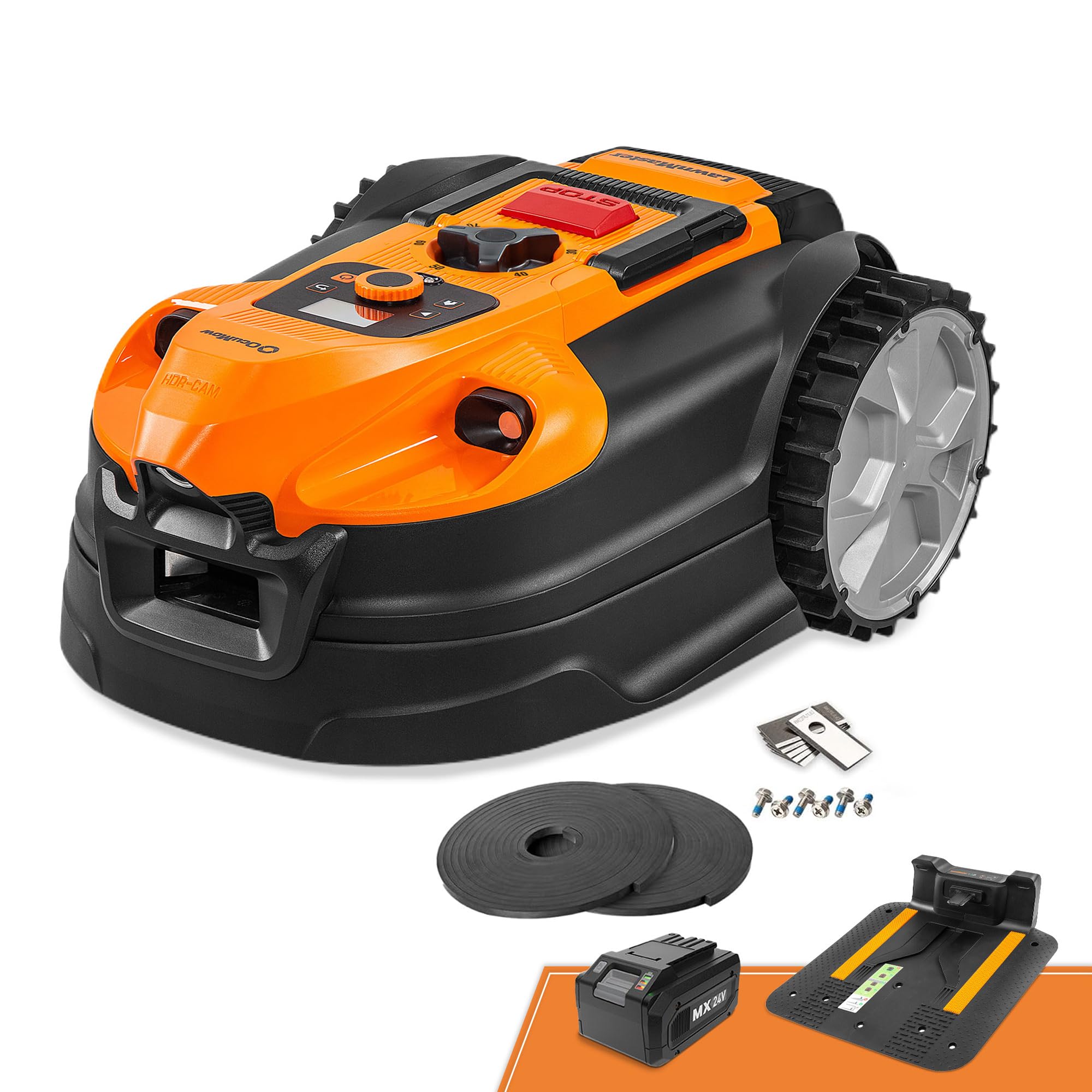LawnMaster VBRM18AMID4R Mähroboter 800 m², ohne Kabel, WiFi & App