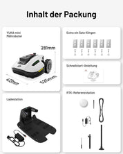 MAMMOTION YUKA Mini 500 Robotic Lawnmower, No Boundary Cable, 4G, Auto Mapping, 500m², 50% Incline